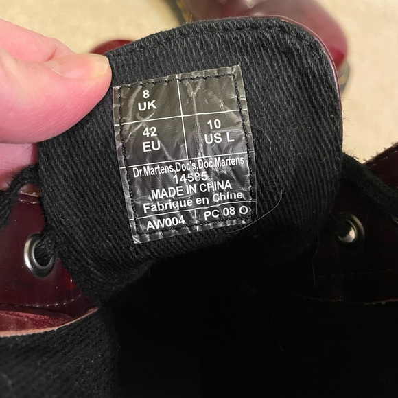 Dr. Martens Cherry Red Leather Footwear - Picture 3 of 7